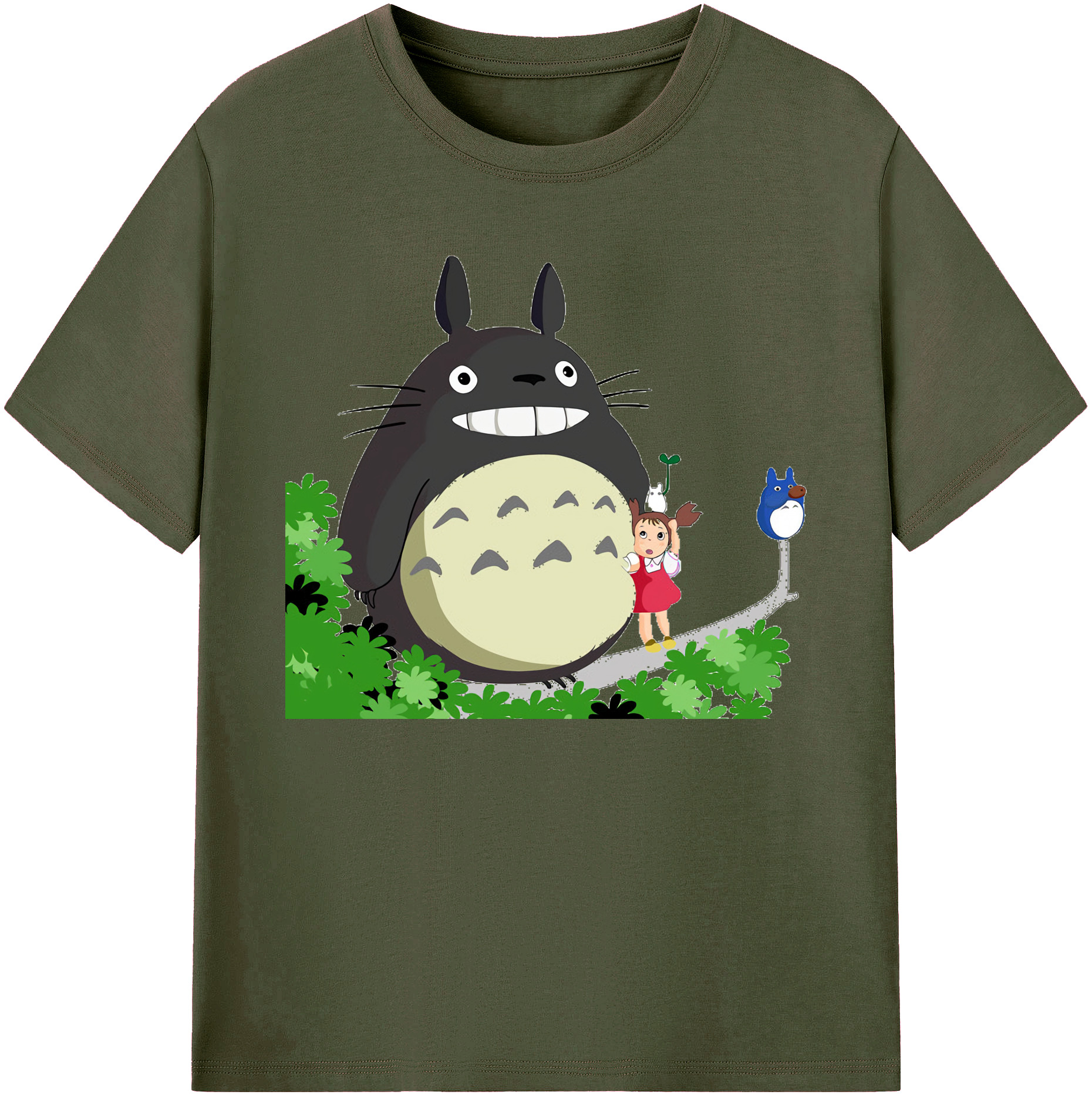 （画像用） となりのトトロ 草壁メイ 草壁サツキ My Neighbor Totoro Satsuki Kusakabe Mei Kusakabe 綿100％ メンズ半袖Tシャツ｜肌触りやわらか＆通気性